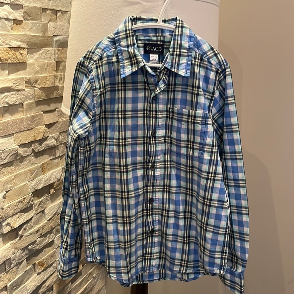 5/$25 Boys button down plaid shirt